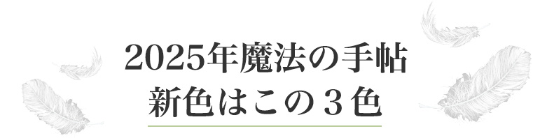 2025年魔法の手帖新色はこの3色